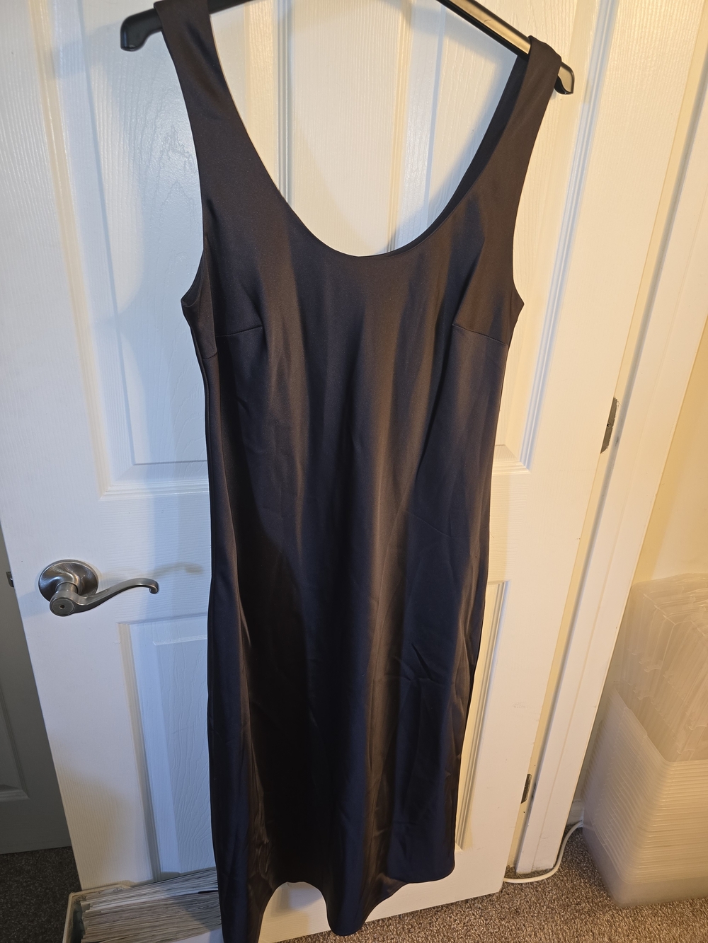 Classic Sleeveless Black Slip Dress LBD - Medium